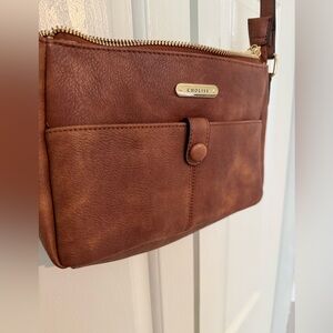 Cross body brown purse
